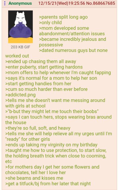 Anon Loves His Mother A Little Too Much