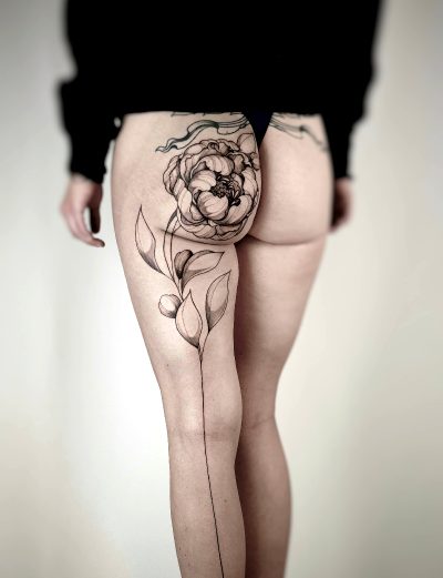 Flower Done By Claudia – Right Leg Will Follow In January