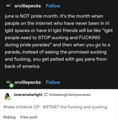 Pride Discourse Really Gives People False Hope :(