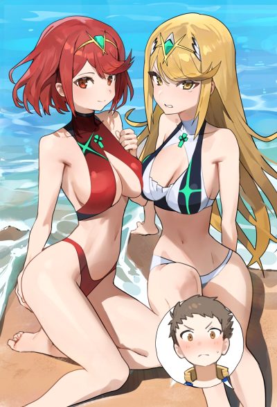 Pyra And Mythra Showing Off